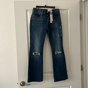 Lucky button fly jeans, mid rise, size 8
